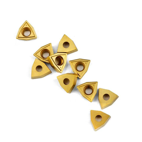 WCMT2.52 55 Degree Diamond Carbide Turning Inserts for CNC Lathe and Indexable Tool Holders, Pack of 10
