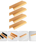 4 Pieces Invisible Drawer Pull Handles Set In Gold No Drill Punch Free Cabinet Hardware For Kitchen And Wardrobe Easy Install Hidden Cabinet Pulls For Cabinets And Furniture