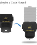 Silicone Sock Set For 3D Printer Hotend 10 Pack High Temp Sleeve installs on heater block, no-slip cover, black extruder protection.