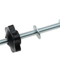 Eight Set T Track Knob Kit With Heavy Duty Galvanized Iron Screws And Black Hex Nuts Plus Galvanized Washers For Woodworking