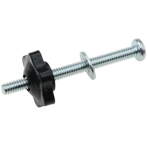 Eight Set T Track Knob Kit With Heavy Duty Galvanized Iron Screws And Black Hex Nuts Plus Galvanized Washers For Woodworking