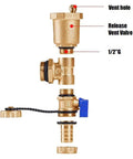 Joywayus brass automatic float valve kit with 1/2G air bleeder vent valve and 1/2G to 1/2NPT pipe adapter