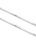 Two Pack Cold Rolled Steel Ball Bearing Drawer Slides, Heavy Duty 15 To 20 Kg Load Capacity, Galvanized Cabinet Hardware For Tool Cabinets, Kitchen Drawers, And Garage Storage, angled view