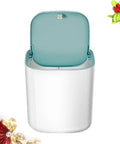 Knock Out Your Laundry Hustle With Slick Portable Mini Washing Machine featuring blue drum, opened lid for easy access.