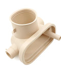 Rock Solid Dishwasher Inlet Sump For Pump Replacement WD18X10008 beige plastic part for GE Hotpoint Kenmore kitchens.