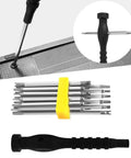 Top Notch 12 In 1 Screwdriver Set For Electronics Repair Kit With Torx Y Type Triangle Bits, steel bits and PP handle