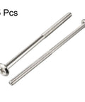 Heavy Duty M6x120mm Phillips Head Furniture Screws 58mm Thread Length Nickel Plated Carbon Steel For Wood Cabinets And DIY Projects 5 Pack
