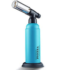 Big Butane Torch With Adjustable Double Flames Refillable Blow Torch For Soldering Welding Baking DIY Crafts Industrial Grade Sturdy Brass Nozzle Gas Not Included Continuous Six Inch Flame Up To 2500 Degrees Fahrenheit in blue with metal base