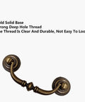Close-up of Vintage Brass Drawer Pulls Set Of 2 Or 4 Handles For Dresser Cabinets Home Office Desk Durable Zinc Alloy