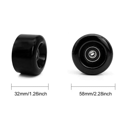 8 Pack Roller Skate Wheels With Bearings Installed For Outdoor And Indoor Use On Quad And Double Row Skates 82A Hardness 58x32Mm