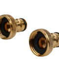 Garden Faucet Adapter Quick Connect Hose Fitting 3/4 Inch To 1/2 Inch Brass Water Connector close-up view
