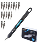 Ergonomic Craft And Hobby Knife With 120 Replacement Number 11 Blades For Precision And Safety Ideal For Leather Scrapbooking Foam Clay Carving And DIY Arts And Crafts.