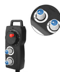 4 Axis CNC Handwheel Pulse Generator 5V 100PPR Electronic Handheld Controller Pulse Encoder For Engraving Milling Lathe With X Y Z Coordinate Select And Return To Origin, black handheld unit