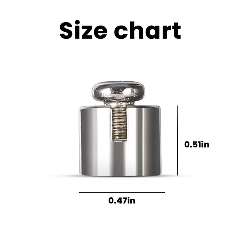 Size chart of 2 Pack Universal Bike Speedometer Magnet Set For Bicycle Computers showing dimensions 0.5in x 0.47in.