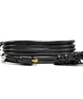 Fifty Foot Thirty Amp Generator Distribution Extension Cord With Breaker Switch From L14-30 To Four 5-15R And 5-20R Outlets