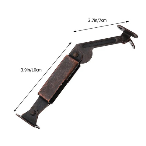 Heavy Duty Universal Lid Support Hinges For Wooden Boxes And Cabinets Snag This Dang Solid 4 Pack Iron Set featuring detailed hinge dimensions.