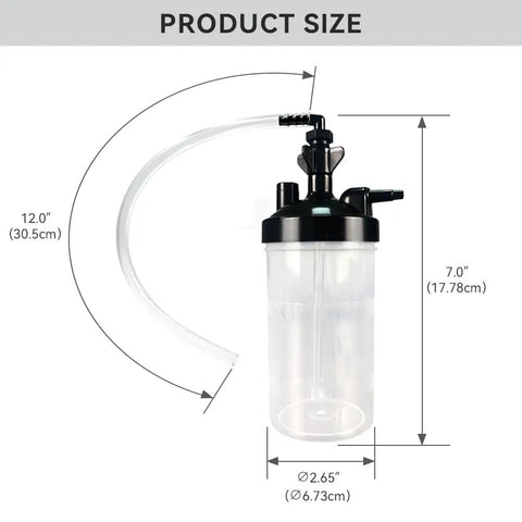 Ultra Lightweight Oxygen Humidifier Bottle For Oxygen Concentrator Non Toxic PP Engineering Plastic Leakproof Hydration