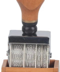 Sweet Diy Date Roller Stamper Sets Day Month Year Marks With Quick Library Book Seal and Craft Egg Stamper featuring solid wood handle.
