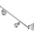 Payton 6 Light Foldable Track Lighting In Matte Silver With Pivoting Heads Minimalist Modern Fixture For Living Room Kitchen