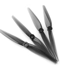Six Pairs CW And CCW 7.5 By 5 RC Helicopter Propellers Set For 2 Blade 7550 Size Durable Polycarbonate viewed from side