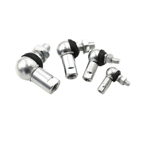 Shop Grade Right Angle Ball Head Joint Rod End Bearing Kit For M5 M6 M8 M10 featuring metal ball heads and threaded shafts.