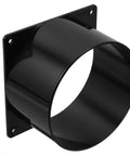 Heavy Duty Abs Rectangular Duct Connector Flange Base Air Vent Fitting Adapter For Hvac And Dust Collection Hose System, black.