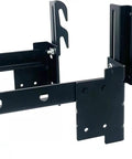 Heavy Duty Rock Solid Hook On Bed Frame Conversion Bracket Kit With Quick Install Hardware showing black steel brackets for headboard.