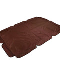 Weatherproof Porch Swing Canopy Cover 69x46.4 Inches, brown durable Oxford cloth, flat layout.