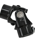 Beefed Up 13/16-36 Spline X 3/4 DD Universal Joint, 83mm Length (3-1/4 In), 40Cr Steel, High Strength U Joint For Steering, Up To 4000 RPM, 35 Degree Working Angle, Ideal For Off Road And Performance Vehicles. black steering universal joint with bearing cap