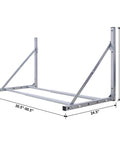 Wall Mount Folding Tire Rack With Adjustable Width And Heavy Duty 300 Lb Capacity For Rv Atv Car Storage showing dimensions 30.5''-50.5'' x 24.5'' x 22.5''