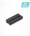 24 Piece DIP IC Socket Adapter Kit With 7.62mm Row Pitch And 0.1 Inch Pitch, 20 Pin IC Socket Assortment for Breadboard.