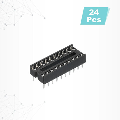 24 Piece DIP IC Socket Adapter Kit With 7.62mm Row Pitch And 0.1 Inch Pitch, 20 Pin IC Socket Assortment for Breadboard.