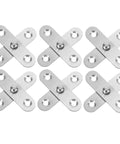 Stainless Steel Folding Butt Hinges For Cabinets And Furniture Six Pack Space Saving Design With Easy Disassembly Durable Glass Door Pivot Hardware