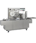 Compact Semi Automatic Shrink Wrap Sealer Machine With Precision Straight Side Seal Design For Quick Box Packaging, side view showing components.