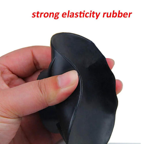 Close-up of Four Pack Anti Vibration Washer Pads made of strong elastic rubber showing flexibility and durability.