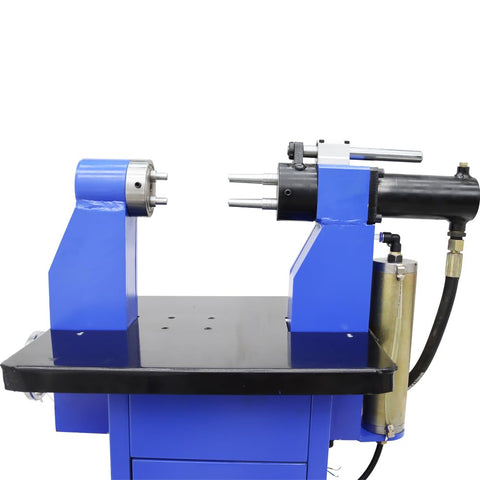110V Horizontal Dual-Head Hydraulic Brake Shoe Riveting Machine For Auto Brake Pads Repair, Dual Rivet Heads Operate At Once, Fast And Efficient Pro Grade Truck Brake Material Replacement, Requires Air Compressor, No Power Plug Included