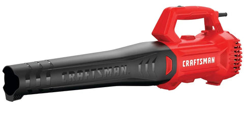 Powerful Corded Leaf Blower With 9 Amp Motor, Lightweight Handheld Axial Electric Blower, red and black view