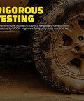 Close-up of a muddy wheel on a vehicle highlighting rigorous testing of rust-protected Front Wheel Bearing And Hub Assembly Direct Fit For Ford F150 2015 2016 2017 With Rust Protection Quiet Operation Easy Install And Long Lasting Durability.