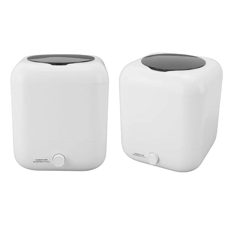 Slick Foldable 5L Portable Washing Machine Mini Laundry Soaker With Digital Display, compact white design, ideal for small spaces.