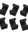Six Pack Outdoor Sofa Clips For Rattan Wicker Sectional Couches, Black Plastic Fasteners With 6cm Slot shown in black finish