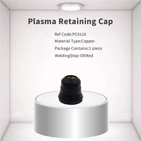 Copper plasma retaining cap for 24Piece Plasma Cutter Spare Parts Kit For S25 S25K S30 S35 S45 Torches, 1 piece on display