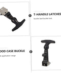 Heavy Duty Draw Latches Kit With Brackets, Stainless Steel Toolbox Latches, T-handle for vehicles and machinery.