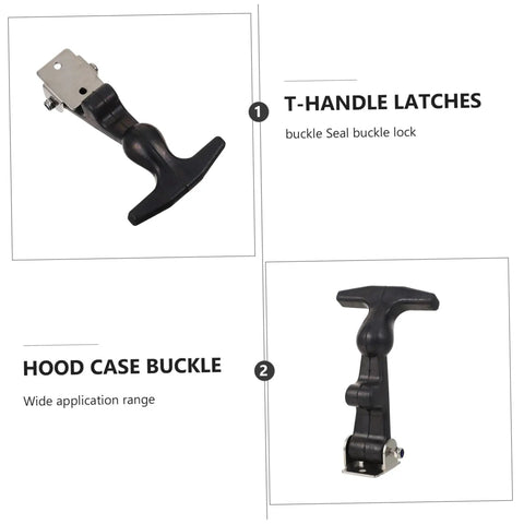 Heavy Duty Draw Latches Kit With Brackets, Stainless Steel Toolbox Latches, T-handle for vehicles and machinery.