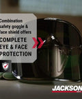 Flip Up Shield Safety Goggles With Anti Fog Lenses, Fits Over Glasses, Indirect Vents, ANSI Z87.1, Shade 5 IR Lens