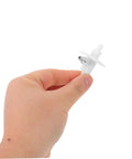 Person holding Hydrogen Oxygen Therapy Flow Valve For Home Wellness Gear, Water And Gas Control Switch, white plastic with metal nozzle