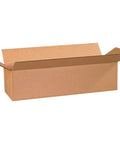 Kraft Beefy Corrugated Cardboard Box 24 Inch Long By 8 Inch Wide By 6 Inch High Pack Of 25 for shipping, flat with open flaps