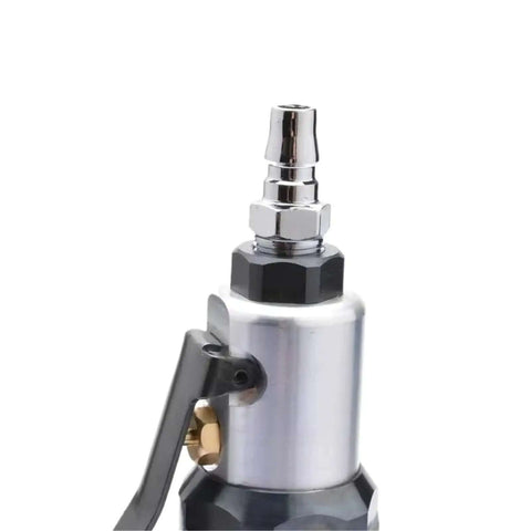 Close-up of the air inlet on the Top Shelf Pneumatic Angle Grinder Featuring Four Inch Angle Polishing Capability.