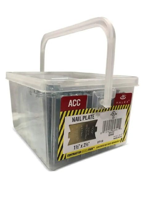 Bulk Nail Plate One And A Half Inch By Two And A Half Inch Tough As Nails Durable Steel Connector Plate Pack Of Fifty