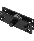 Heavy Duty 360 Degree Hidden Door Pivot Hinge For Concealed Cabinets And Bookcases, Stainless Steel, black front view