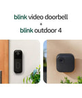 Hella Durable Wireless Security Camera Bundle With Video Doorbell Offering Two Year Battery Life For Zero Stress Setup And Badass Night Vision Coverage showing video doorbell and outdoor camera.